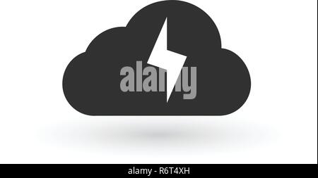 Cloud Lighting logo icon. vector illustration isolated on white background. Stock Vector