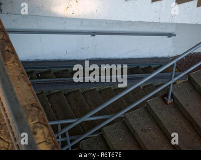 elevated pedestrian crossing in Moscow in summer, Russia Stock Photo