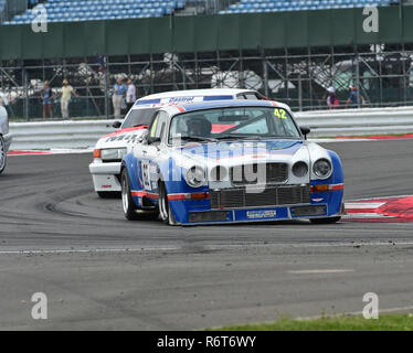 Paul Pochciol, Jaguar XJ12, Super touring cars, Silverstone Classic 2014, 2014, Classic Racing Cars, historic racing cars, HSCC, Jet, Jet Super Tourin Stock Photo