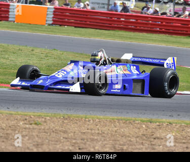 Michael Lyons, Hesketh 308E, FIA, Masters, Historic, Formula One, Silverstone Classic 2014, Classic Racing Cars, F1, FIA, Ford, Formula 1, Grand Prix  Stock Photo