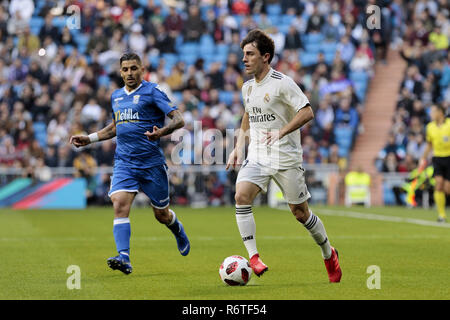 Madrid, Spain. 6th December 2018.Real Madrid's Alvaro Odriozola seen in action during the Copa del Rey match between Real Madrid and UD Melilla at the Santiago Bernabeu Stadium in Madrid. Credit: Legan P. Mace/SOPA Images/ZUMA Wire/Alamy Live News Stock Photo