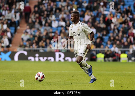 Madrid, Spain. 6th December 2018.Real Madrid's Vinicius Jr seen in action during the Copa del Rey match between Real Madrid and UD Melilla at the Santiago Bernabeu Stadium in Madrid. Credit: Legan P. Mace/SOPA Images/ZUMA Wire/Alamy Live News Stock Photo