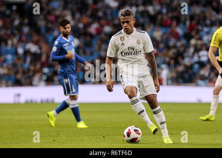 Madrid, Spain. 6th December 2018.Real Madrid's Mariano Diaz seen in action during the Copa del Rey match between Real Madrid and UD Melilla at the Santiago Bernabeu Stadium in Madrid. Credit: Legan P. Mace/SOPA Images/ZUMA Wire/Alamy Live News Stock Photo