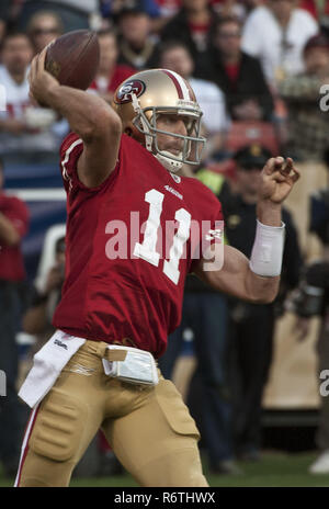 San Francisco, California, USA. 14th Jan, 2012. San Francisco 49ers quarterback Alex Smith (11) on Saturday, January 14, 2012 at Candlestick Park, San Francisco, California. The 49ers defeated the Saints 36-32. Credit: Al Golub/ZUMA Wire/Alamy Live News Stock Photo