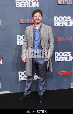 Berlin, Germany. 06th Dec, 2018. The actor Misel Maticevic comes to the film premiere of the film 'Dogs of Berlin' in the Kino International. Credit: Annette Riedl/dpa/Alamy Live News Stock Photo