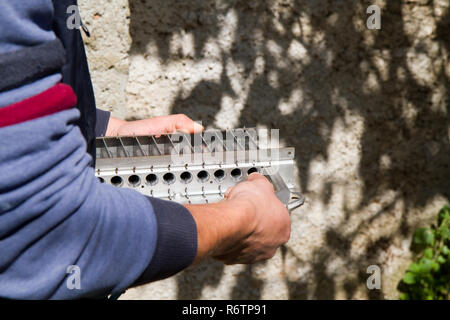 fitting gas boiler Stock Photo