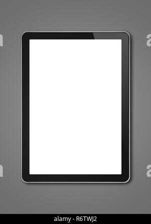 Digital tablet pc, smartphone template isolated on dark grey Stock Photo