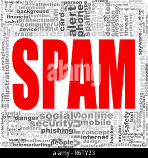 Spam word cloud Stock Photo