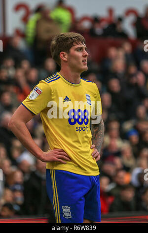 25th November 2018, Villa Park, Birmingham, England ; Sky Bet Championship, Aston Villa v Birmingham City : Connor Mahoney (07) of Birmingham  Credit: Mark Cosgrove/News Images  English Football League images are subject to DataCo Licence Stock Photo