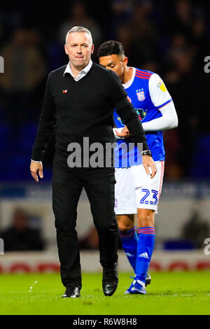 3rd November 2018, Portman Road, Ipswich, England; Sky Bet Championship Preston North End  ; Paul Lambert manager of Ipswich   Credit: Georgie Kerr/News Images,  English Football League images are subject to DataCo Licence Stock Photo