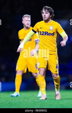 3rd November 2018, Portman Road, Ipswich, England; Sky Bet Championship Preston North End  ; Ben Pearson (04) of Preston  Credit: Georgie Kerr/News Images,  English Football League images are subject to DataCo Licence Stock Photo