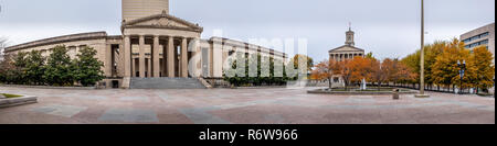 Greek Revival 1845-1859 legislative building & grounds housing the tomb of President James K. Polk. Stock Photo