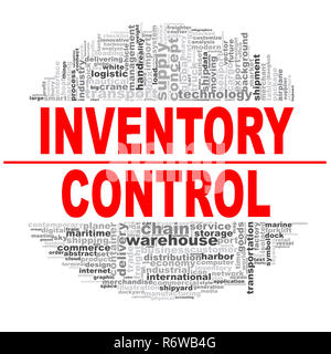 Inventory control  word cloud Stock Photo
