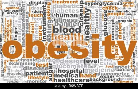 Obesity word cloud Stock Photo