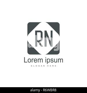 Initial RN Logo Template. Minimalist letter logo template design Stock Vector