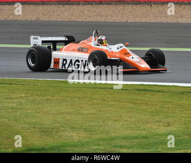 Neil Glover, Arrows A5, FIA Masters, Historic Formula One, Silverstone Classic 2015, Chris McEvoy, circuit racing, cjm-photography, Classic Racing Car Stock Photo