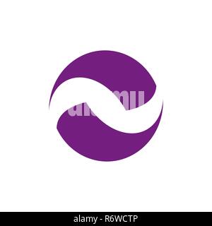 Circle logo around the blade vector concept, Earth logo design with textured stripes Stock Vector