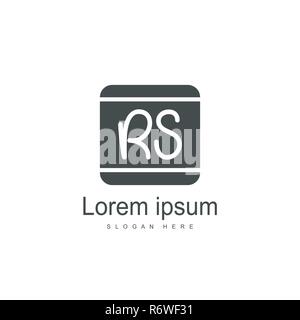 Initial RS Logo Template. Minimalist letter logo template design Stock Vector