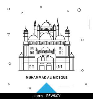 MUHAMMAD ALI MOSQUE Stock Vector