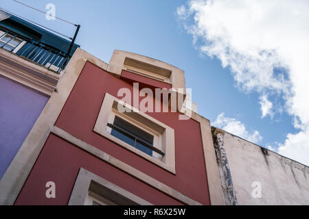 The colors in the historic center of Lisbon Stock Photo