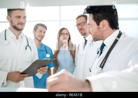 Female and male scientists in a modern laboratory Stock Photo