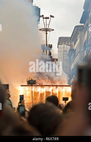 Vertical view of the Easter festival in Florence, Italy. Stock Photo