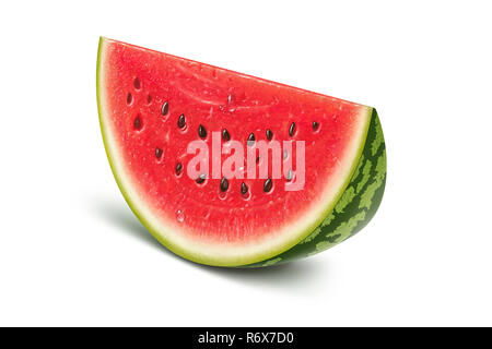 Watermelon slice illustration, digital painting Stock Photo