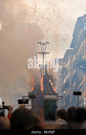 Vertical view of the Easter festival in Florence, Italy. Stock Photo