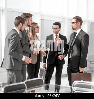 business team discusses business issues.the concept of teamwork Stock Photo