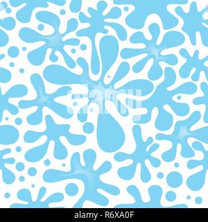 Blot seamless background, blue stain on a white background Stock Vector