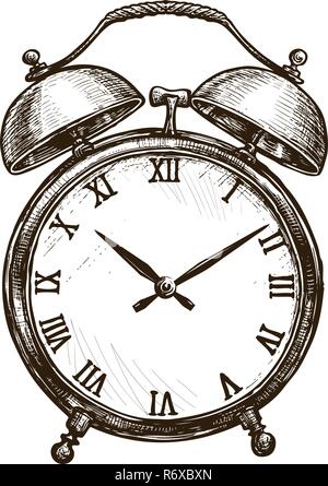 Alarm Clock Drawing Style Illustration Stock Illustration 132117848 |  Shutterstock