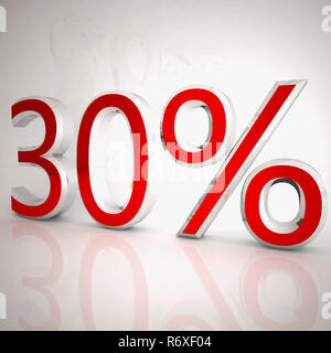 30 per cent Stock Photo