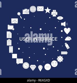 Creative User Interface  icon Background Stock Vector