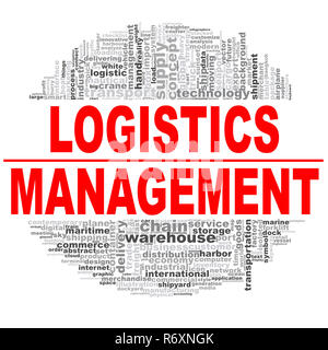 Logistics management word cloud Stock Photo