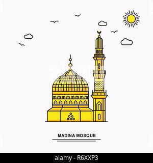 Travel MADINA MOSQUE Poster Template. Purple creative background Stock  Vector Image & Art - Alamy