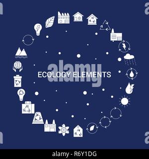 Creative Ecology Elements icon Background Stock Vector