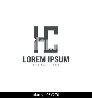 Initial letter logo template. Minimalist letter logo template design Stock Vector