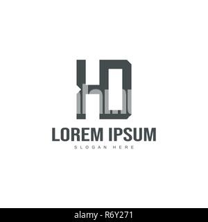 Initial letter logo template. Minimalist letter logo template design Stock Vector