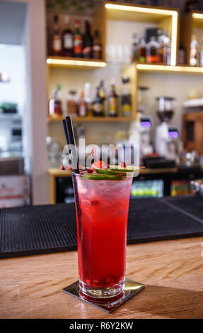 Fancy non-alcoholic pomegranate cocktail Stock Photo
