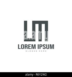 Initial letter logo template. Minimalist letter logo template design Stock Vector