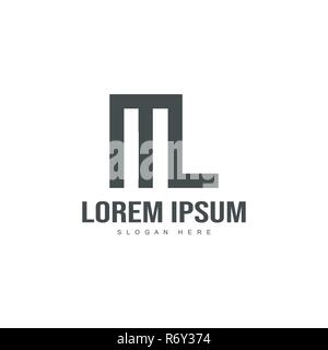 Initial letter logo template. Minimalist letter logo template design Stock Vector