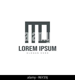 Initial letter logo template. Minimalist letter logo template design Stock Vector