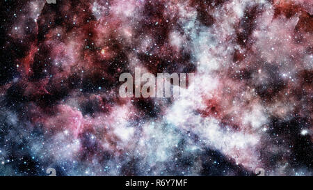 Nebula and star field against space. Elements of this image furnished by NASA. Stock Photo