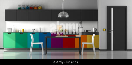 Colorful modern kitchen Stock Photo