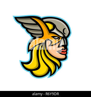 Valkyrie Warrior Mascot Stock Photo