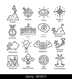 Business management line icons Pack 41 Stock Vector