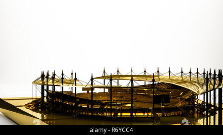 golden 3d rendering of a stadium inside a studio Stock Photo