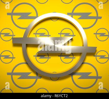 Opel car emblem Stock Photo