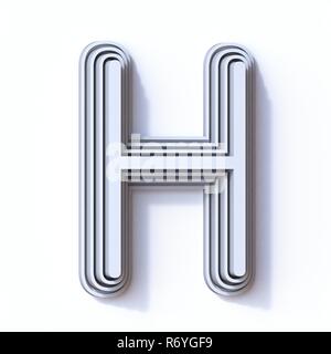 Three steps font letter H 3D Stock Photo