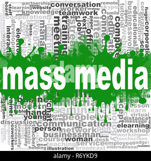 Mass media word cloud Stock Photo